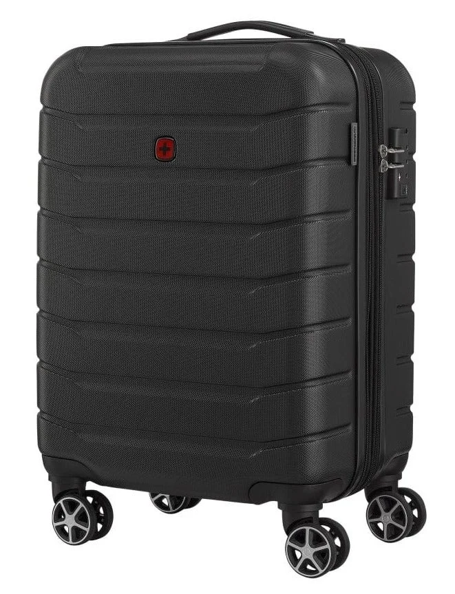 Wenger 56 Vaiana 56 Cm Small 4-Double Wheeled Hardside Expandable Cabin Luggage Trolley - Black  | Best Price UAE